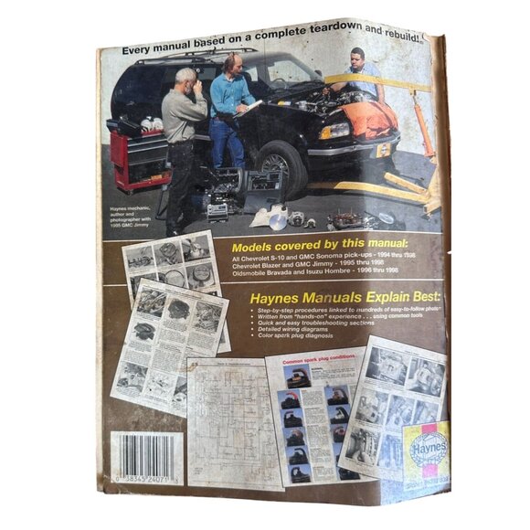 Vtg Haynes Repair Manual Chevrolet S-10 and Gmc Sonoma Pickups 1994-1998 24071 - Picture 2 of 6